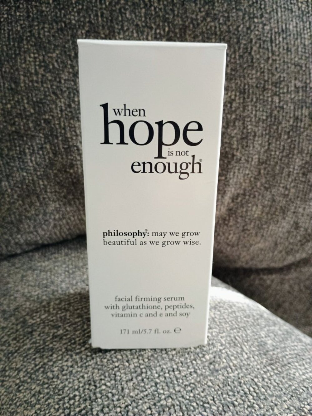 BNIB PHILOSOPHY HOPE IS NOT ENOUGH FIRMING FACIAL SERUM JUMBO SIZE